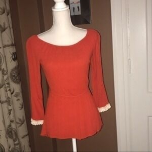 Entro Orange & White Shirt Is M but fits …